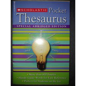 7 Scholastic Pocket Thesaurus Softback